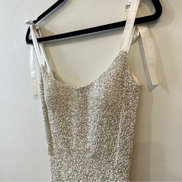 Markarian Veronica Sequined Dress White size 0 - Picture 4 of 14
